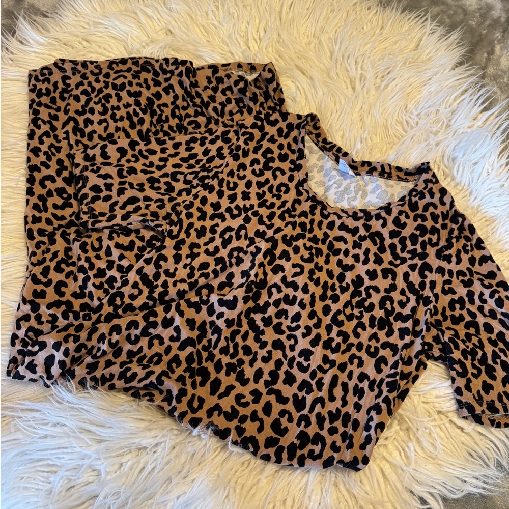 Time and Tru Leopard Print Midi Dress Maternity